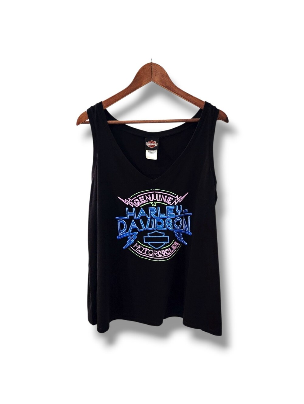 Harley Davidson Las Vegas Nevada Neon Graphic Tank Top | 2X